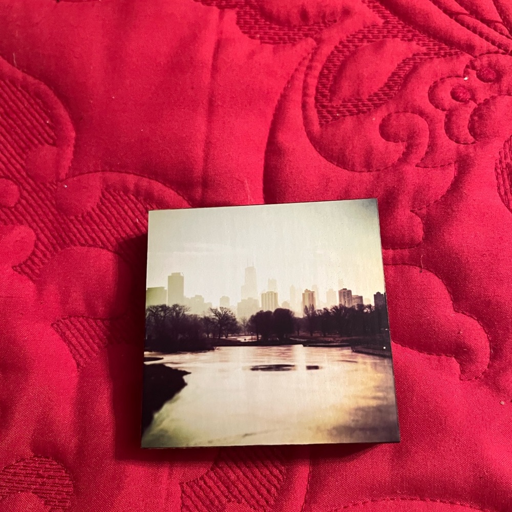 Chicago Lincoln Park City View 3”x3” Wood Photo Block